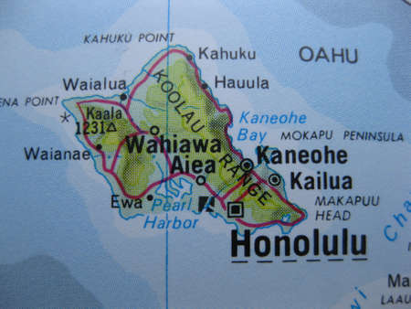 Map of Honoluluの写真素材