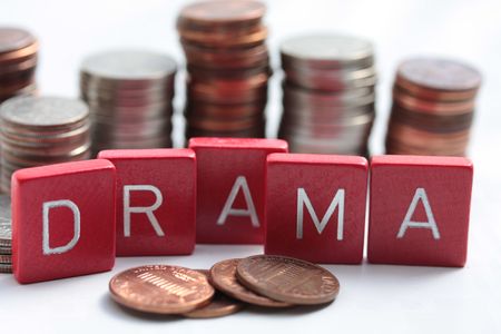 dollar coins, drama on financial market