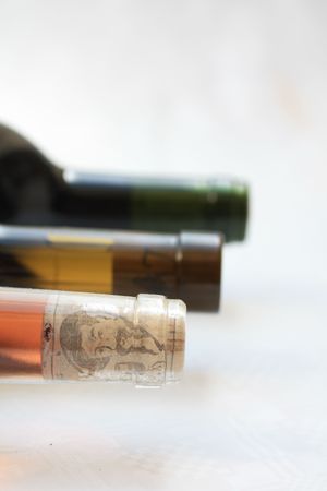 Wine bottles in close upの写真素材