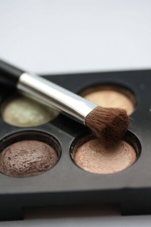 eyeshadow palette with brush applicatorの写真素材