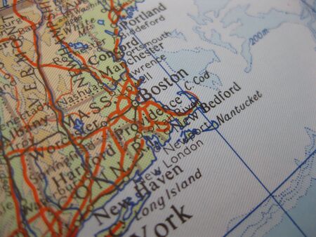 Map of Boston, Massachusettsの写真素材