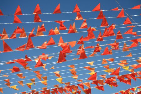 Whenever there's a European or World Championship going on, people in the Netherlands go grazy with orange decorationsの写真素材