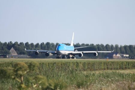July 24th 2010, PH-BFM KLM Royal Dutch Airlines Boeing 747-406  taking off from Amsterdam Airport Schipholのeditorial素材