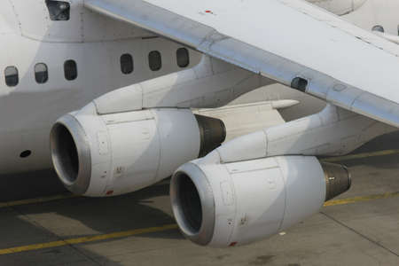 Plane engines of a small passenger jet