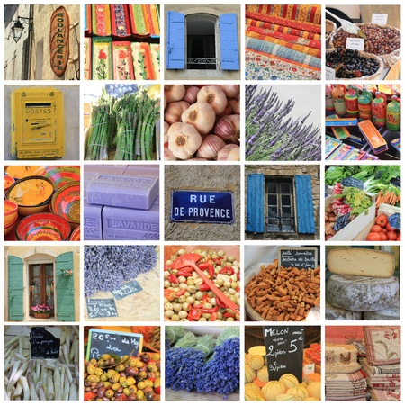 XL-collage made from 25 different high resolution Provence related imagesのeditorial素材