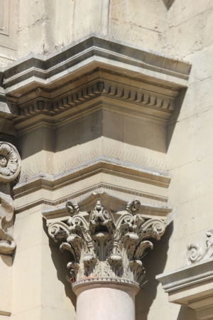 Detail of La Madeleine Church in Aix-en-Provence, France