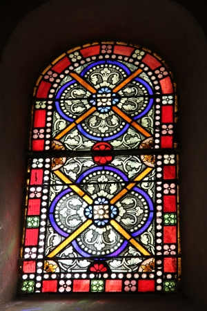stained glass in a church in Nyons, Franceのeditorial素材
