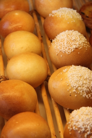 Luxury sorts of French bread in a French bakeryの写真素材