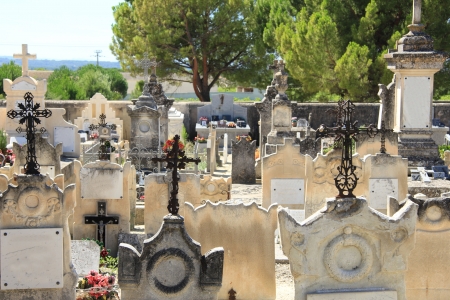Old cemetery in a village in the Provence, Franceの写真素材