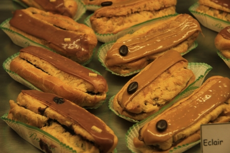 Pastry on display in a shop, Provence, France
