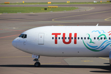 Amsterdam The Netherlands -  May 26th 2017: HB-JJF TUI Airlines Netherlands Boeing 767 at Schiphol...