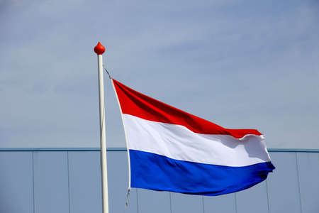 Flag of the Netherlands in red, white and blueの写真素材