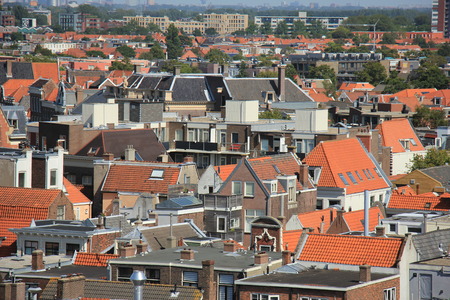 Haarlem, the Netherlands -August 6th 2015: City overview of Haarlemのeditorial素材