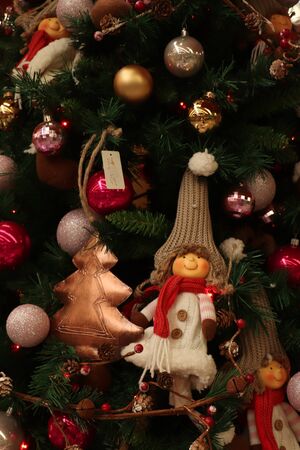 Aalsmeer, the Netherlands - November 7th 2018: Decorated Christmas tree in an interior decoration shopのeditorial素材