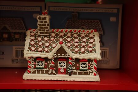 Aalsmeer, the Netherlands - November 7th 2018: Gingerbread Christmas decorations in an interior decoration shopのeditorial素材