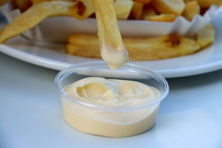 French fries in the Netherlands, served with mayonnaise