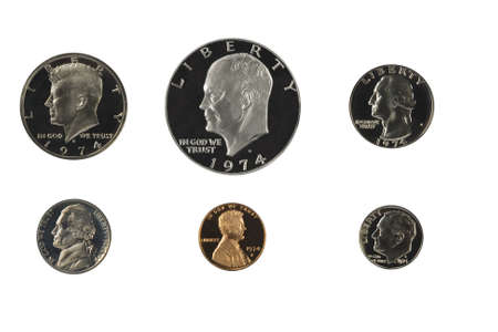 US coins proof set isolated on white(40010511091)｜イメージマート