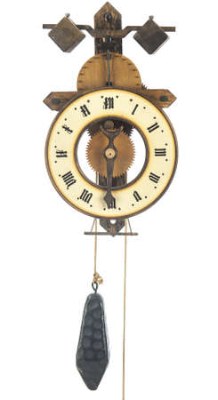 Vintage single hand clockの写真素材