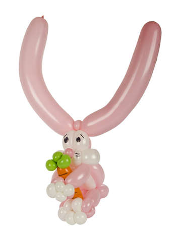Balloon bunny isolated on whiteの写真素材