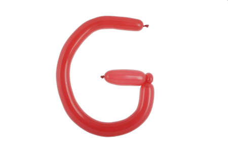 Twisted balloon fonts part of full set upper case Gの写真素材