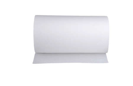 Roll of paper towels isolated on whiteの写真素材