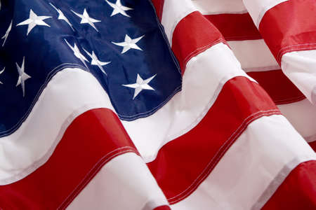 American Flag waving in the wind