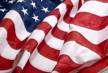 American Flag waving in the wind