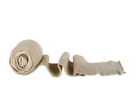 elastic bandage against the white background の写真素材