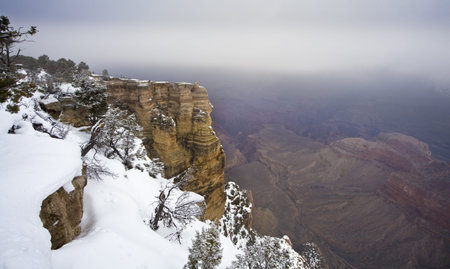 View of Colorado River in Grand Canyon northern end wall の写真素材