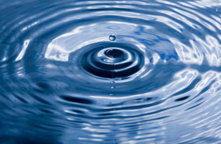Blue water drop and splash  