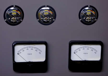 old analog electric meters の写真素材