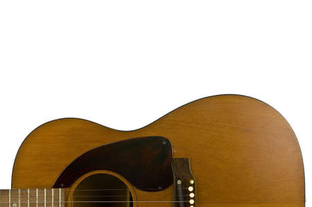 Classic guitar parts isolated on white with copy space の写真素材