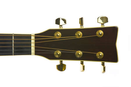 Closeup image of classical guitar tuners 