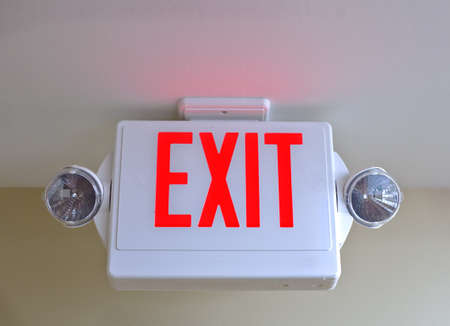 exit sign inside 