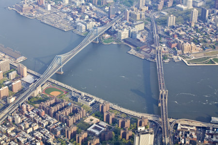 New York from the airの写真素材