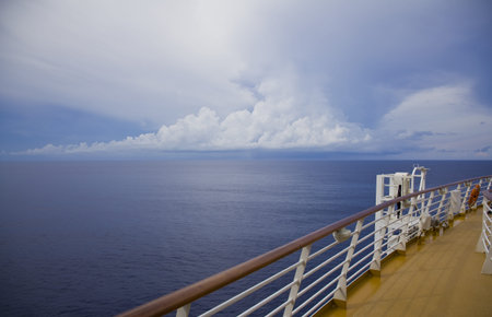 Storm clouds view from cruise ship