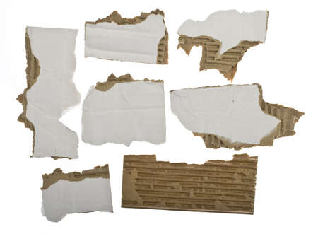 cardboard strips on whiteの写真素材