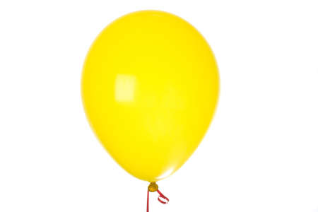 yellow Balloon isolated on whiteの写真素材
