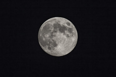 Moon on dark sky 
