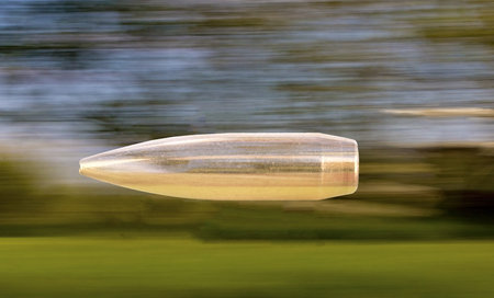bullet showing speed thru field