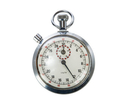 Vintage Stopwatch on white background