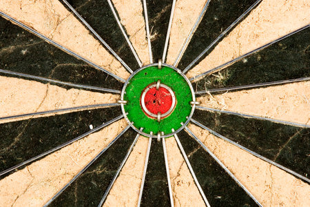 Dart board close up showing bulls eyeの写真素材