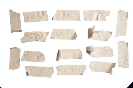 masking tape close up isolated on whiteの写真素材