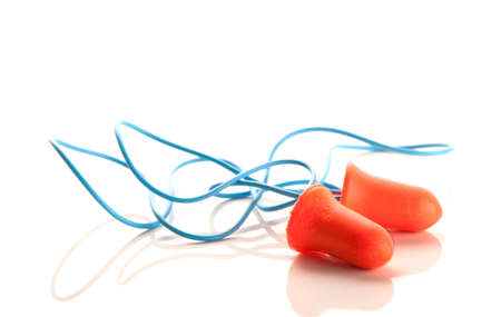 A pair of hearing protection ear plugsの写真素材