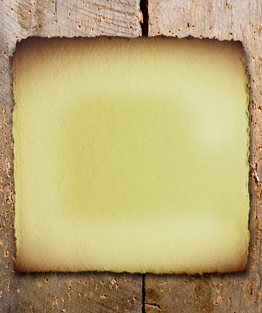 Vintage blank sign on old wood plank backgroundの写真素材