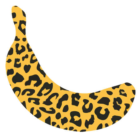 Stylish Banana with Leopard Skin Seamless , animal seamless pattern For T-shirt Designのイラスト素材