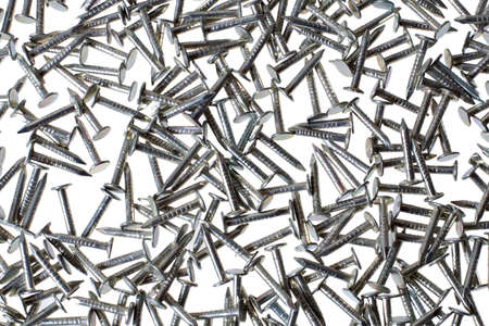 nails  isolated over a white backgroundの写真素材