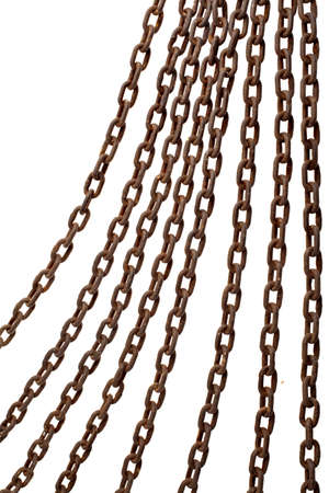 chains isolated over a white backgroundの写真素材