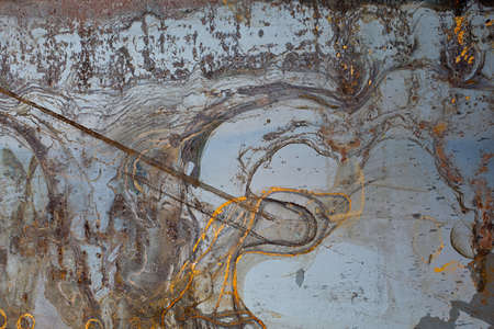 large sheet of rusted metal texture background imageの写真素材