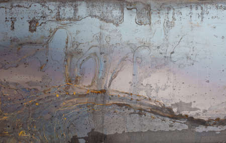 large sheet of rusted metal texture background imageの写真素材